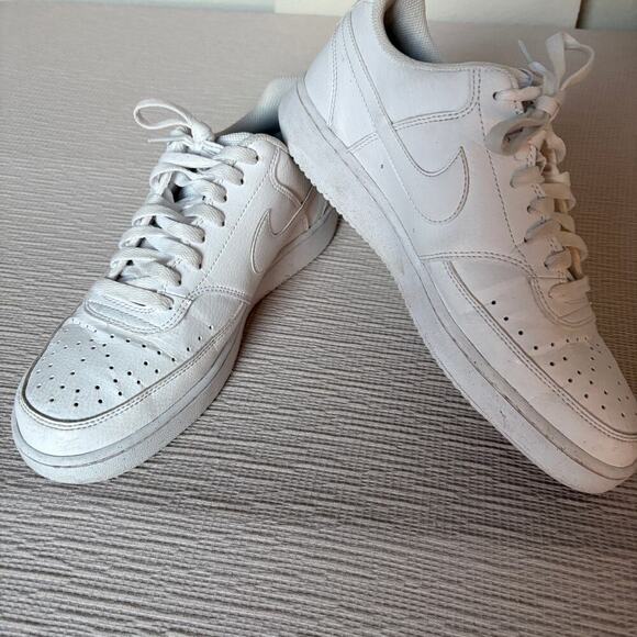 Nike Air Force 1 Low white leather sneakers men size 9 streetwear minimalist - Picture 3 of 10